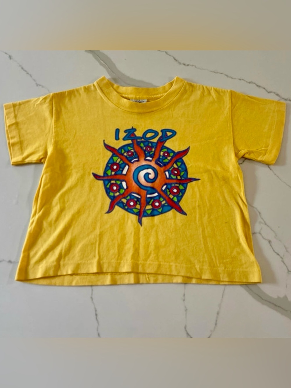 Vintage y2k retro surf IZOD Yellow Graphic Kids T-Shirt 3t